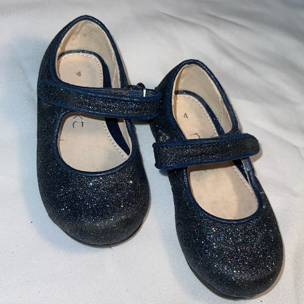 Navy glitter Mary Jane’s, size 4
